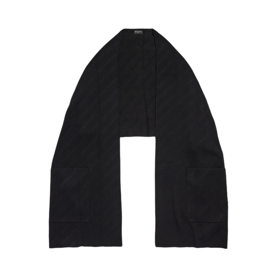 발렌시아가 올오버 로고 스카프 블랙(Balenciaga Allover Logo Scarf Black) - 1