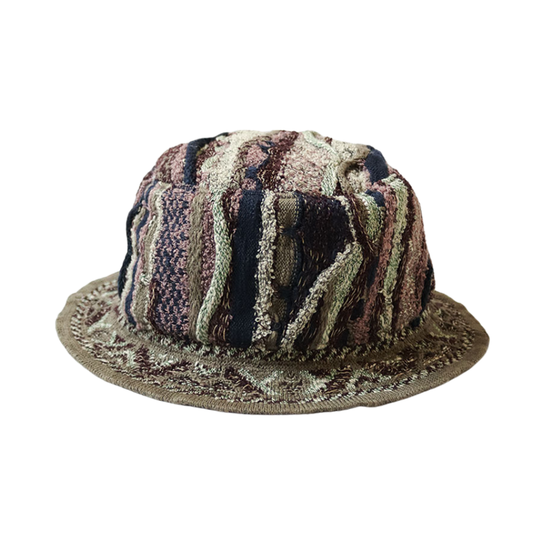 帽子 KAPITAL 7G Knit Gaudy Bucket Hat Kapital 7G Knit Gaudy Bucket Hat, Navy – Glasswing