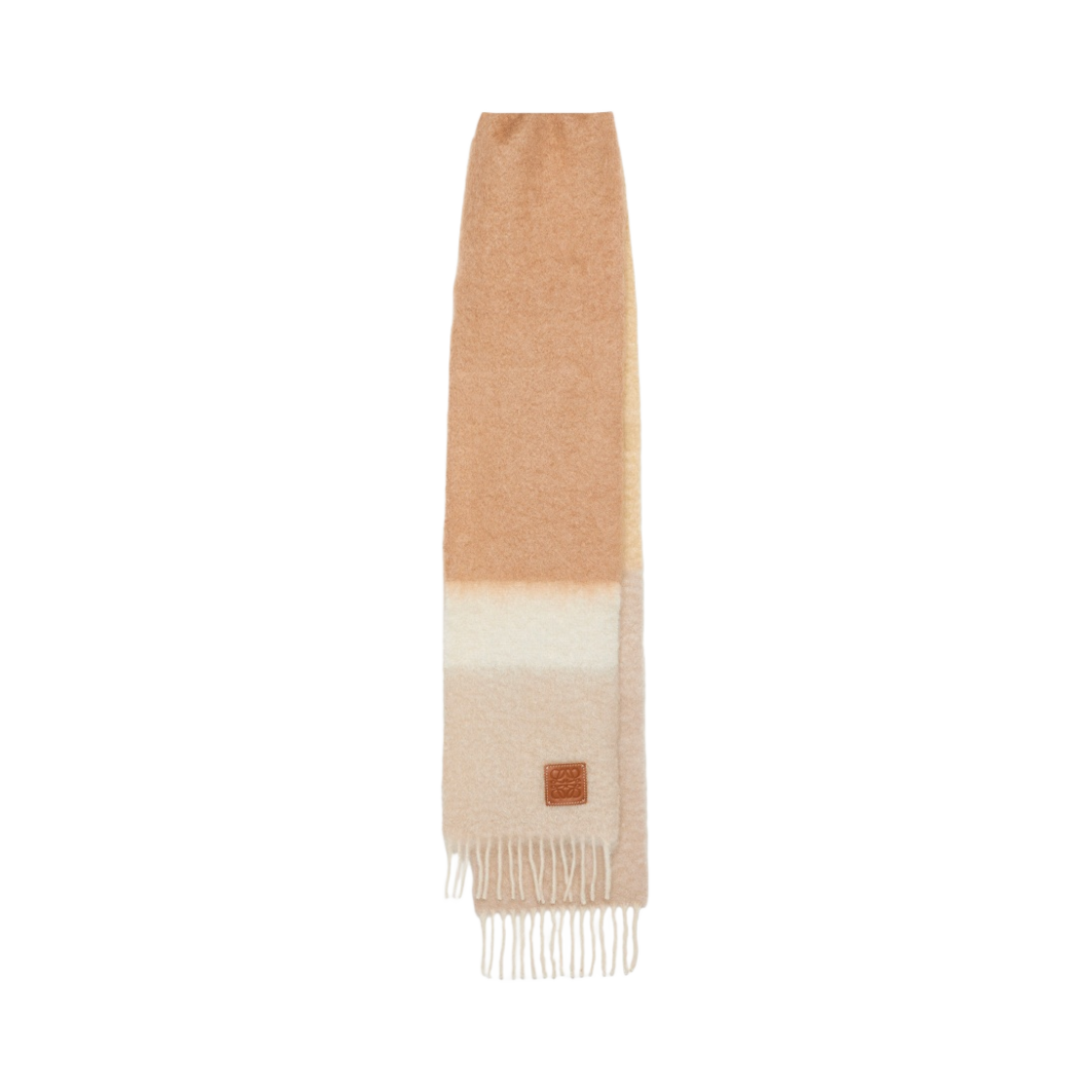(W) 로에베 모헤어 울 머플러 라이트 베이지 멀티컬러((W) Loewe Muffler in Mohair and Wool Light Beige Multicolor) - 2