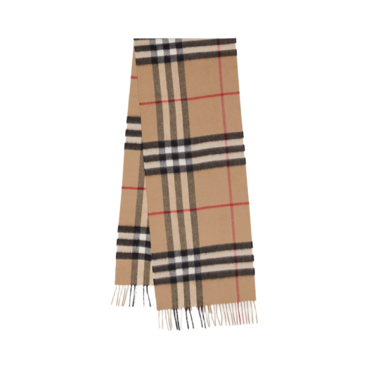 8018173 Burberry Classic Check Cashmere Scarf Archive Beige