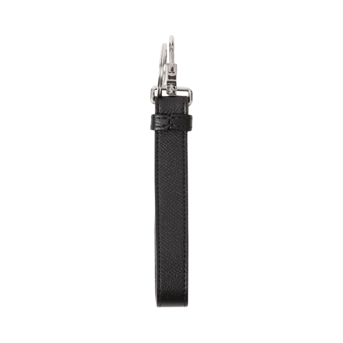 8069293 Burberry Monogram Motif Grainy Leather Keyring Black - #2