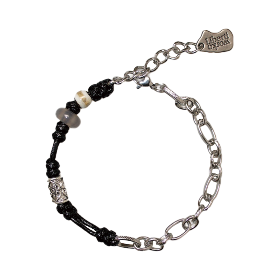 리버티워코 로프 체인 스톤 브레이슬릿(Libertiworko Rope Chain Stone Bracelet)