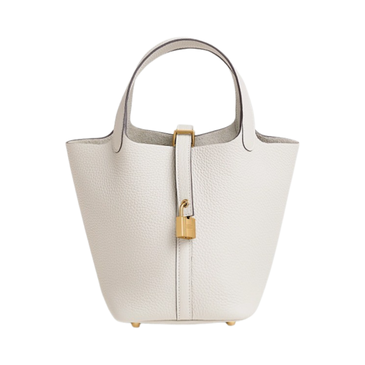 Hermes Picotin Lock 18 Bag Clemence & Gold Gris Pale