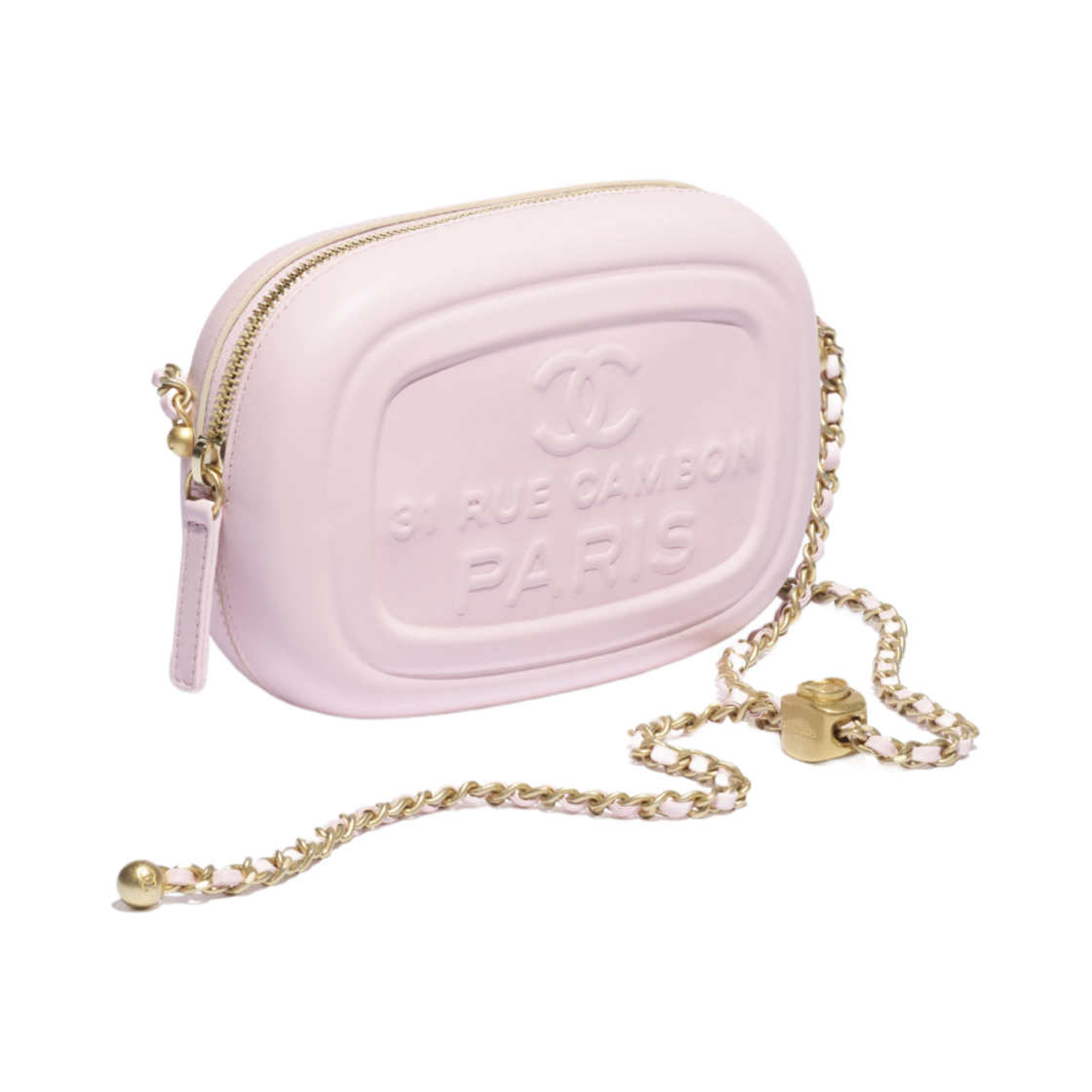 샤넬 미니 카메라 케이스 샤이니 램스킨 & 골드 메탈 라이트 핑크(Chanel Mini Camera Case Shiny Lambskin & Gold Light Pink) - 2