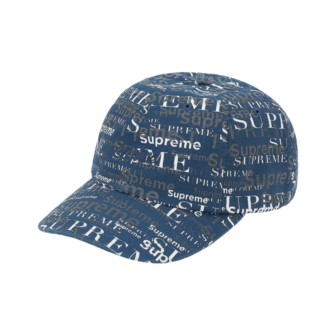 슈프림 로고 패턴 6-패널 캡 라이트 네이비 - 20FW(Supreme Logo Pattern 6-Panel Light Navy - 20FW) - 1