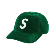 Supreme Velvet S Logo 6-Panel Cap Green - 20FW