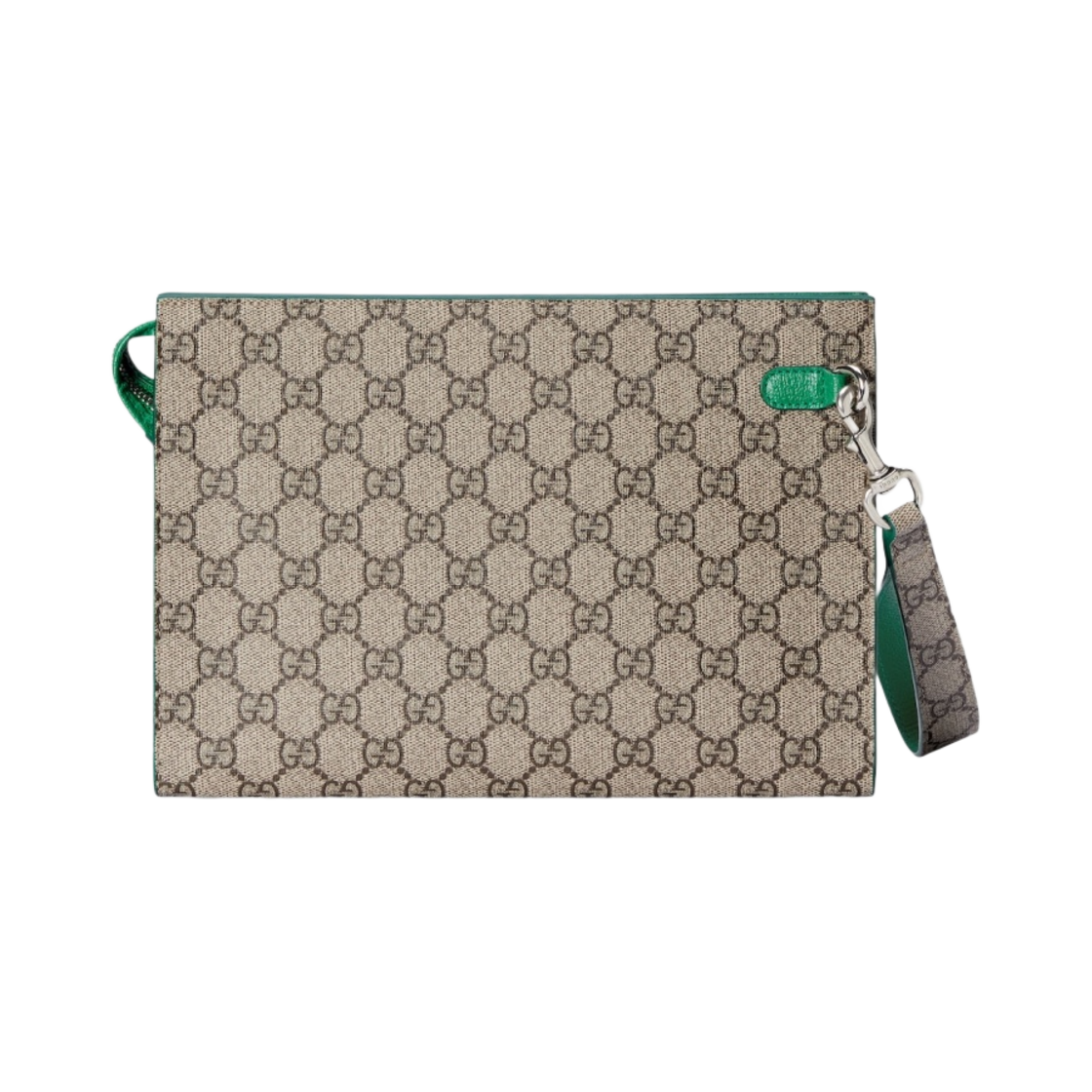 구찌 GG 디테일 파우치 베이지 에보니 슈프림(Gucci Pouch with GG Detail Beige Ebony Supreme) - 1