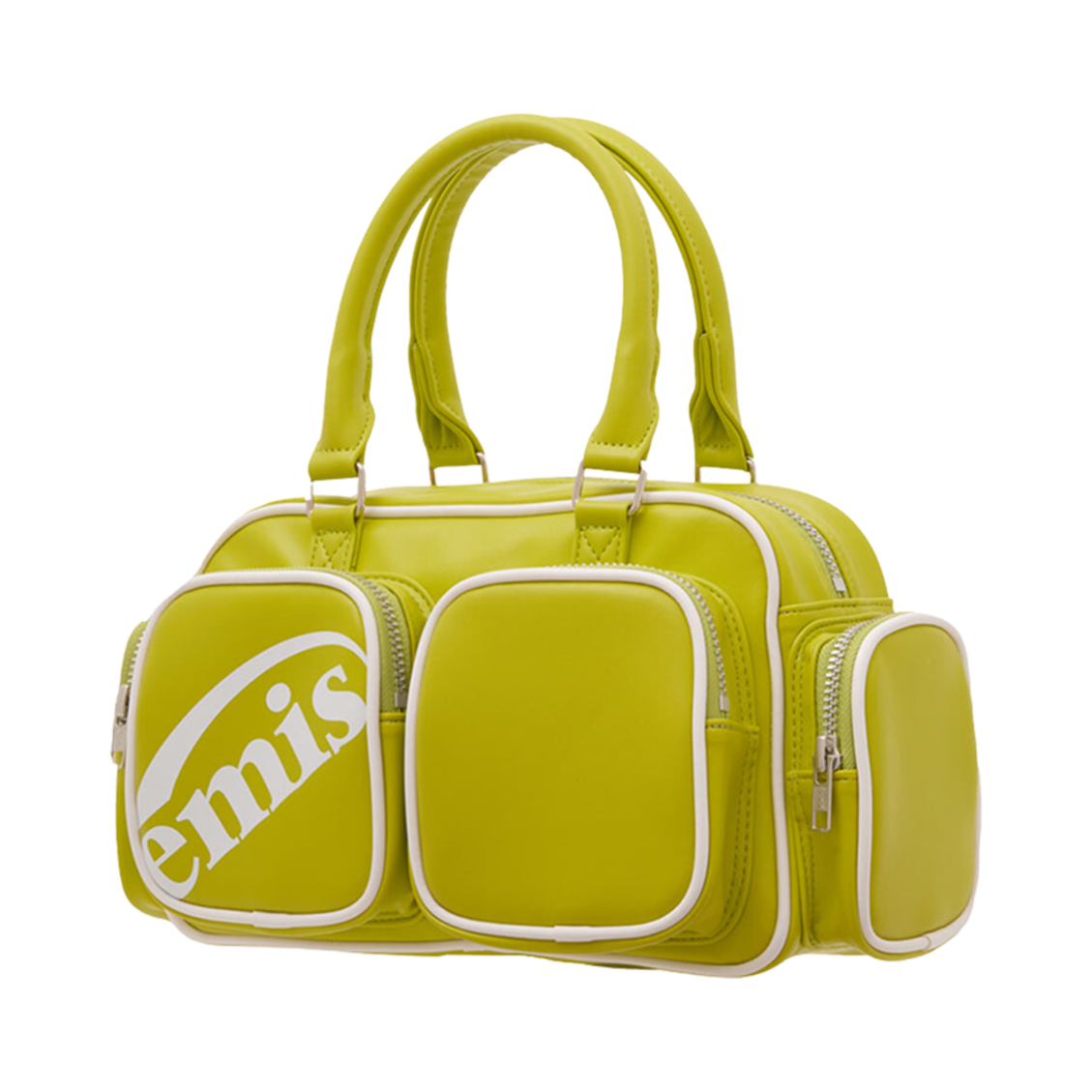 이미스 크롭 로고 멀티 포켓 백 옐로우 그린(Emis Cropped Logo Multi-Pocket Bag Yellow Green) - 2