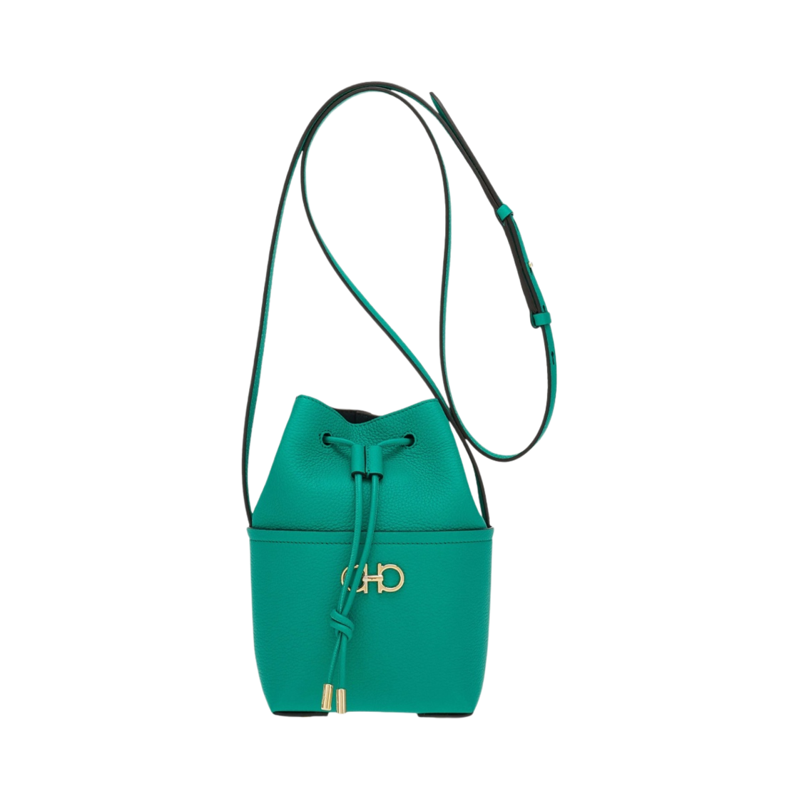 212970-758898 Ferragamo Gancini Mini Bag with Shoulder Strap Emerald