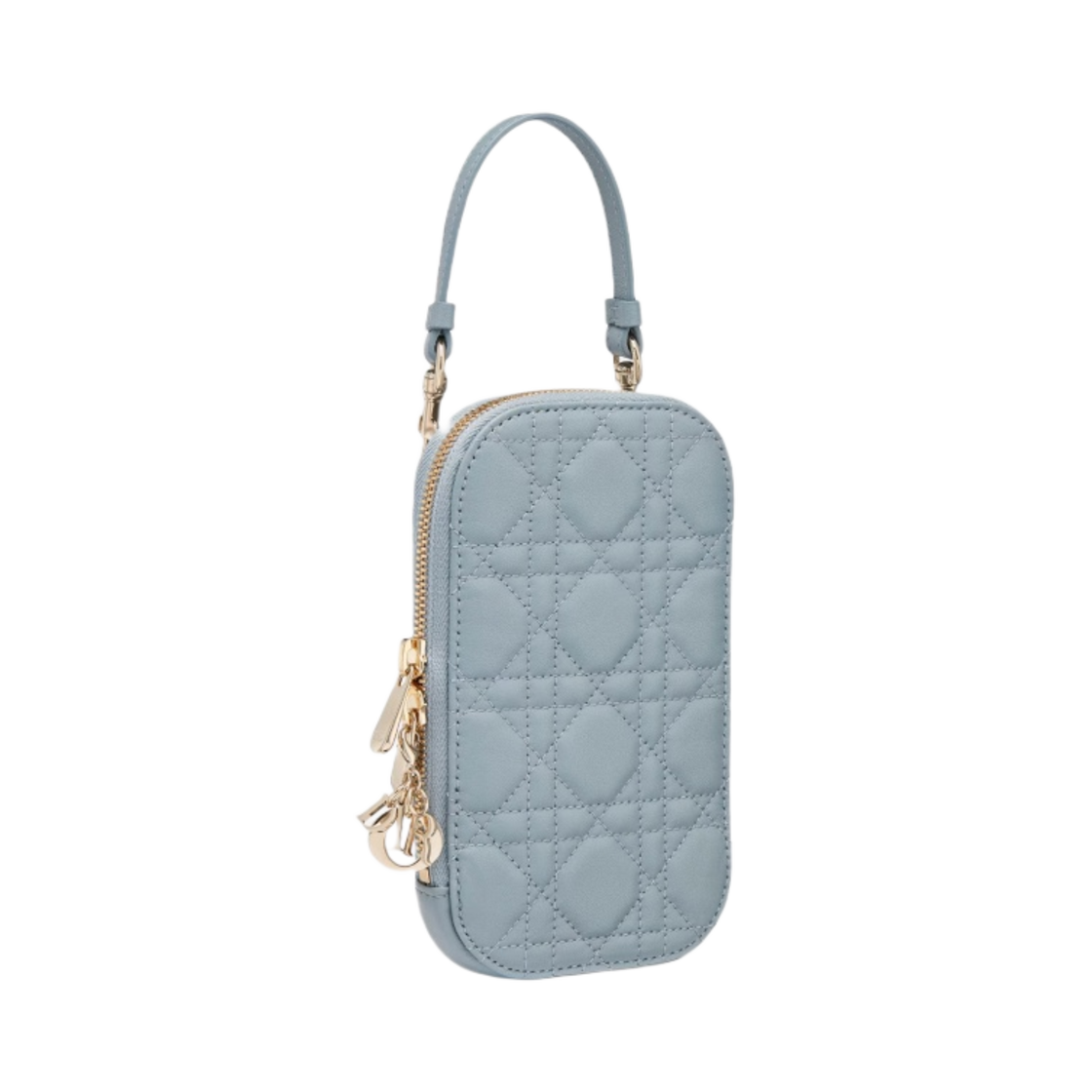 S0872ONMJ-M81B Dior Lady Phone Holder Cannage Lambskin Cloud Blue - #2