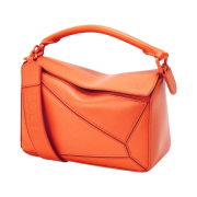 Loewe Small Puzzle Bag in Satin Calfskin Orange