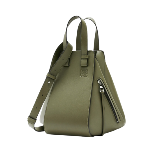 Loewe Small Hammock Bag in Classic Calfskin Avocado Green