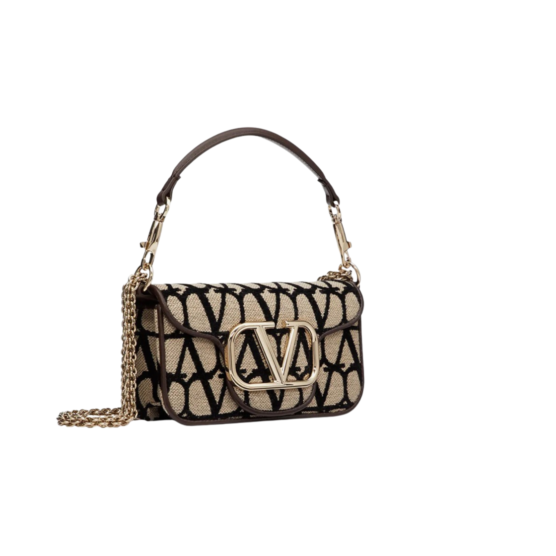발렌티노 트왈 아이코노그래피 스몰 로코 숄더백 베이지 블랙(Valentino Small Loco Toile Iconographe Shoulder Bag Beige-Black) - 2