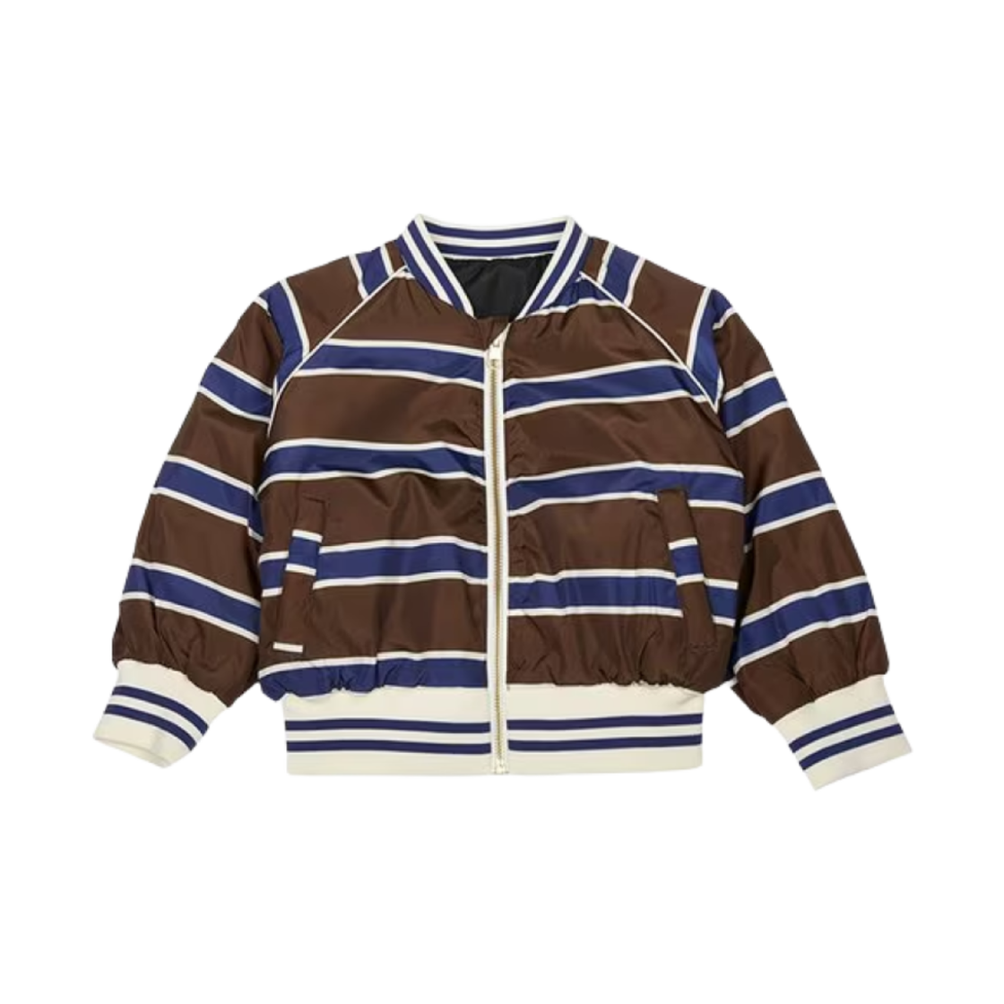 (키즈) 미니 로디니 리버시블 베이스볼 자켓 멀티((Kids) Mini Rodini Reversible Baseball Jacket Multi) - 3