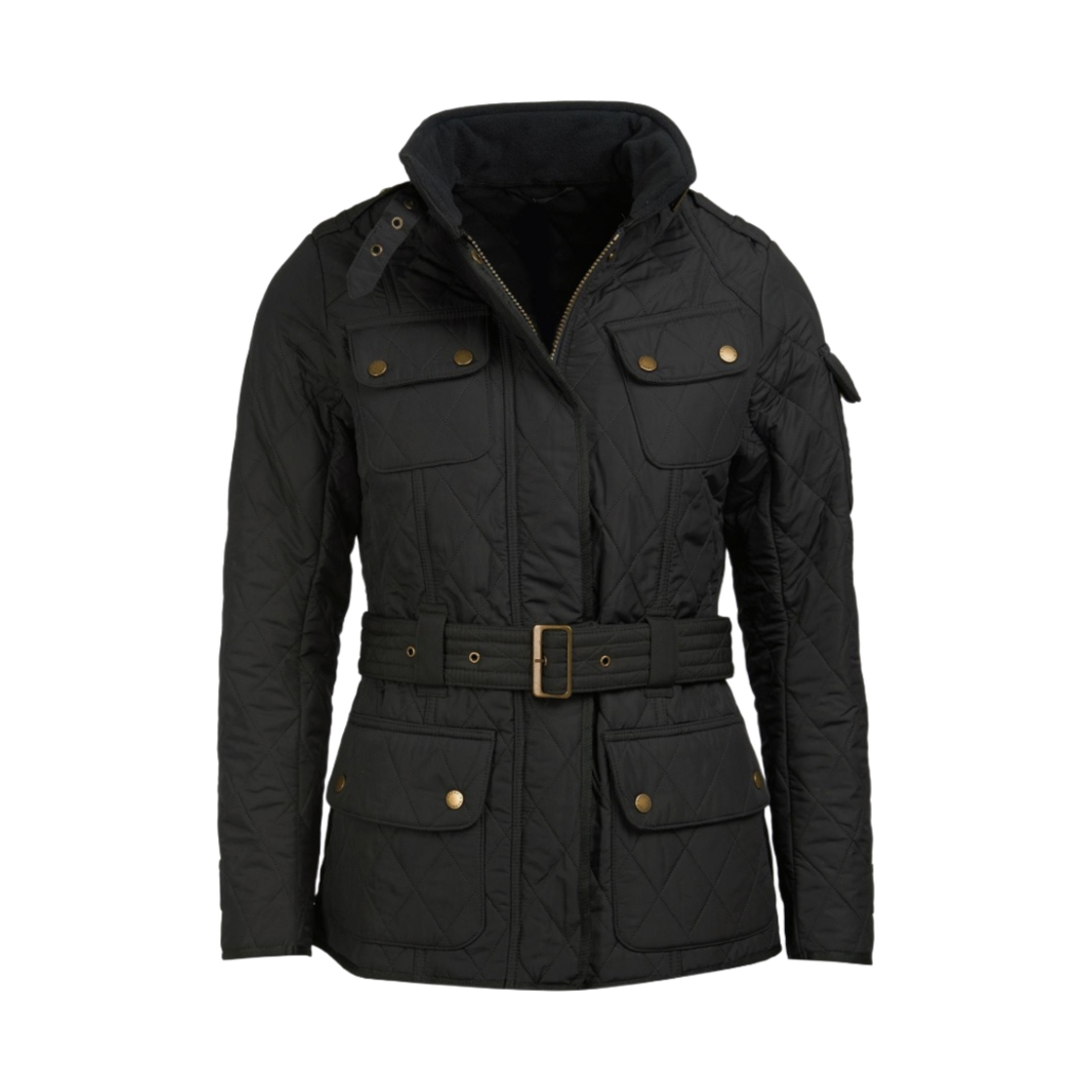 (W) 바버 투어러 인터네셔널 폴라퀼트 자켓 블랙((W) Barbour Tourer International Polarquilt Jacket Black) - 1
