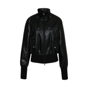 (W) Bohemian Seoul Rivet Point Banding Jumper Black