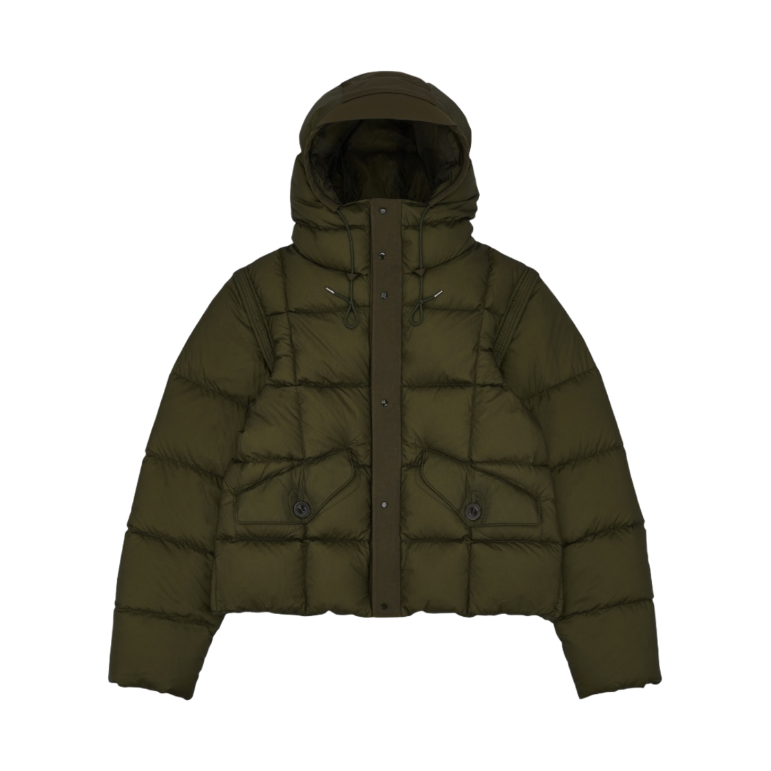 23CTCUC03039-006048-659 Ten C Hurricane Combo Down Anorak Dark Green