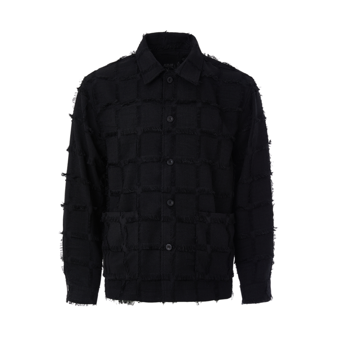 이프엘스 스퀘어 프린지 트러커 자켓 블랙(If Else Square Fringe Jacket Black)