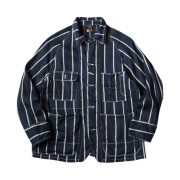Kapital Linen Phillies Stripe Cactus Coverall Navy