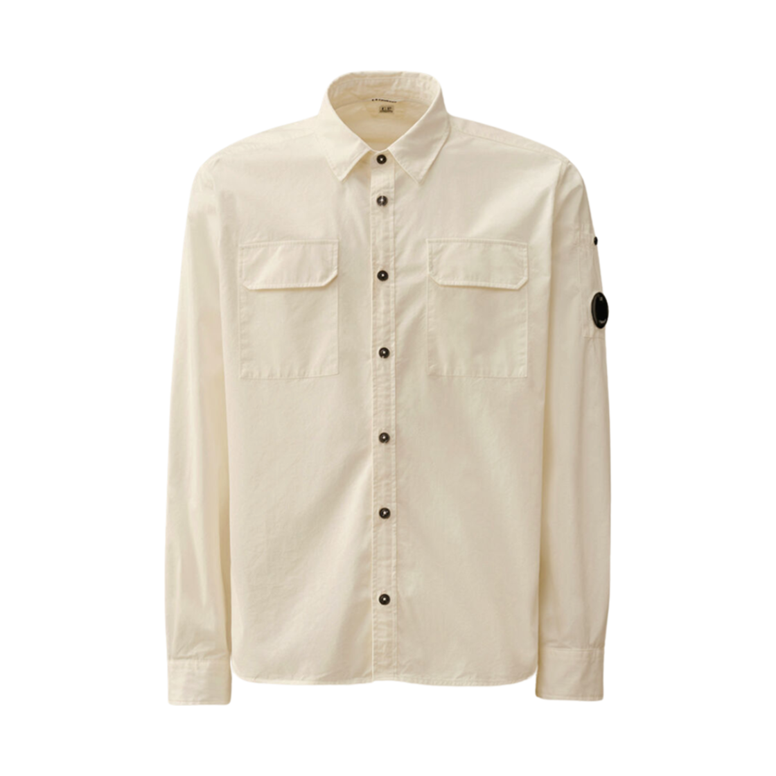18CMSH140A110143G103 C.P. Company Organic Gabardine Lens Shirt Gauze White - 25SS