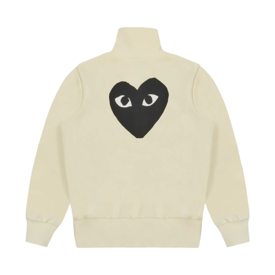 AZ-T256-051-3 Play Comme des Garcons Big Black Heart Print Track Jacket Ivory