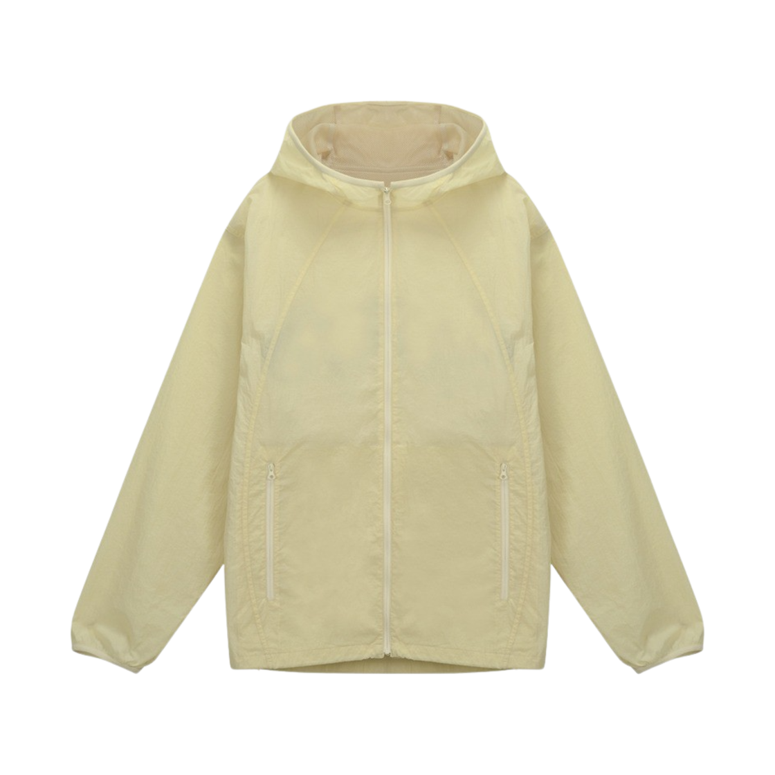 아트오브필드 백 프린티드 패커블 자켓 라이트 옐로우
