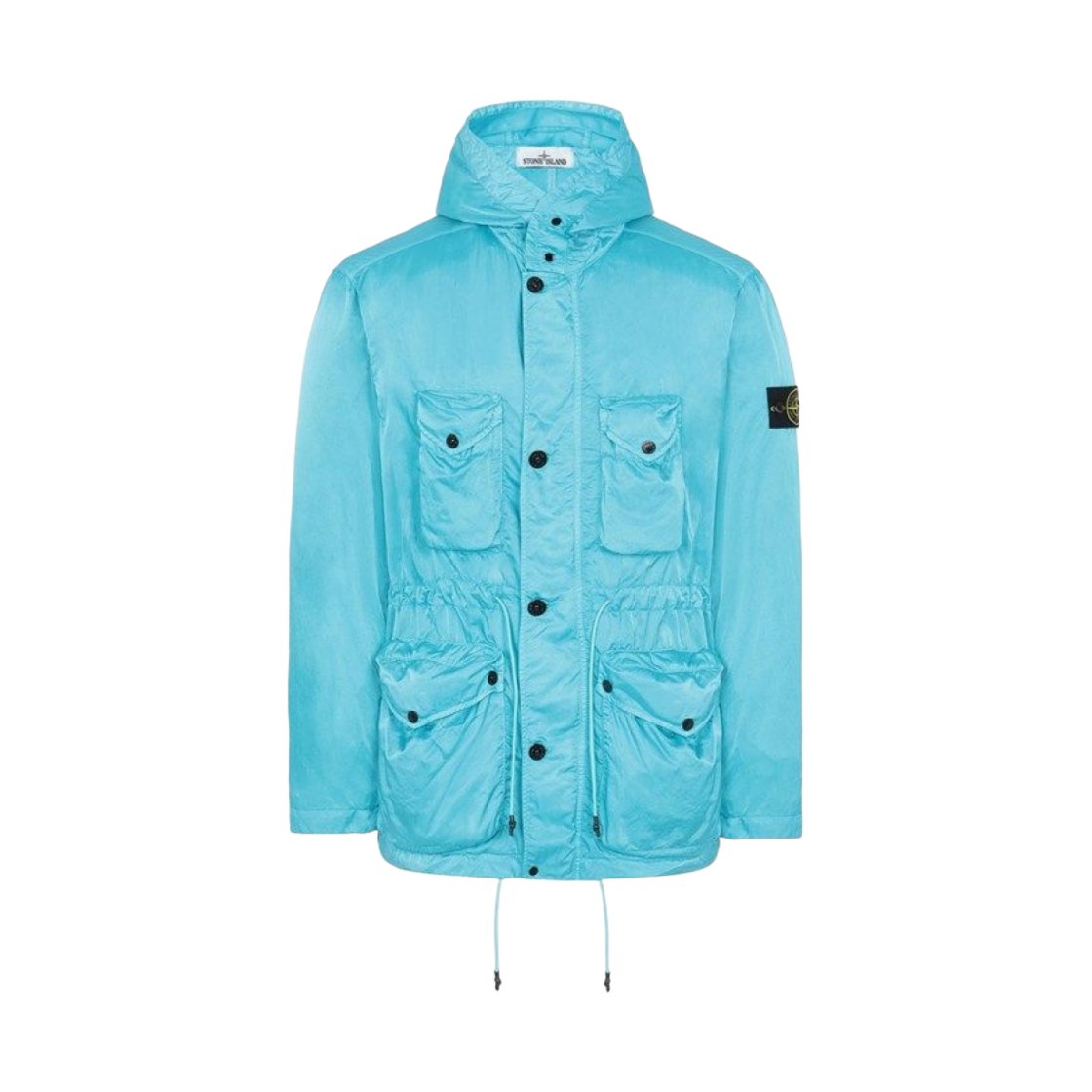 741544430-V0042 Stone Island 44430 Nylon Raso-TC Hooded Field Jacket Turquoise - 21SS