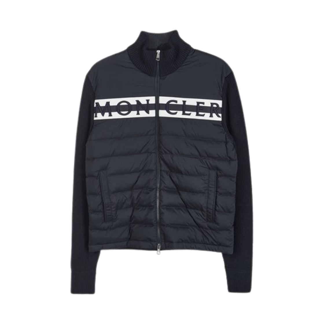 G2-091-9B00001-M1131-742 Moncler Logo Embroidered Wool Jacket Navy - 21FW
