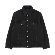 Balenciaga Padded Japanese Denim Jacket Black