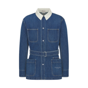 Dior Cotton Denim Christian Couture Safari Jacket Blue