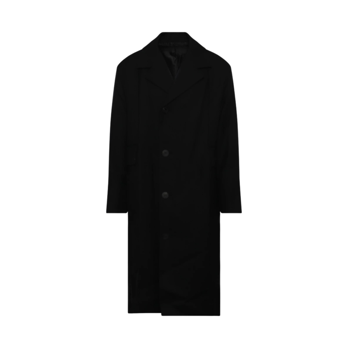 우영미 벨티드 턴업 코트 블랙 - 21FW(Wooyoungmi Belted Turn Up Coat Black - 21FW) - 1