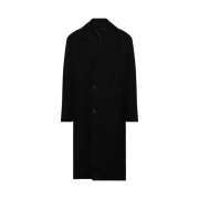 Wooyoungmi Belted Turn Up Coat Black - 21FW