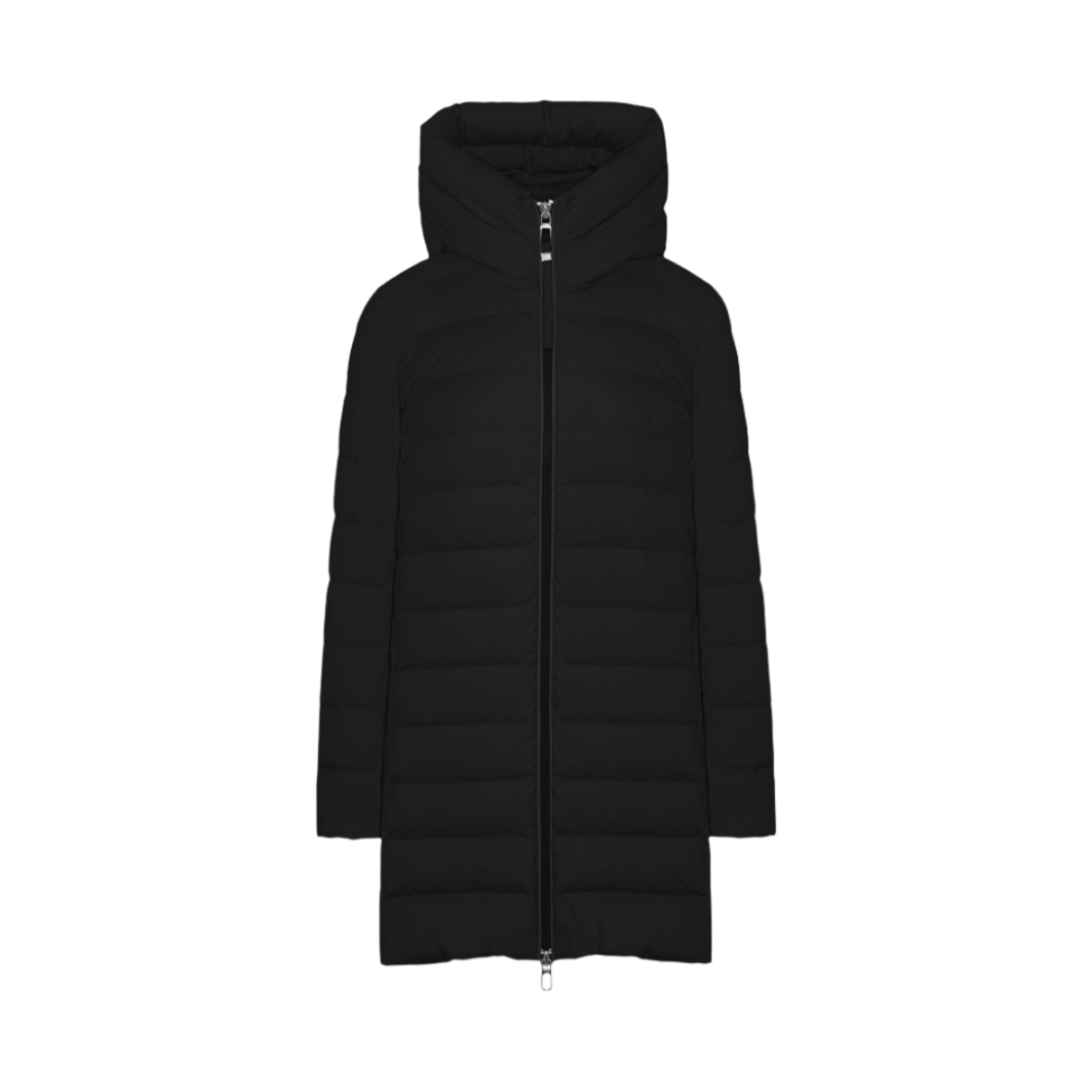(W) 두노 첼리니 바이 스트레치 패브릭 퀼티드 다운 자켓 블랙((W) Duno Cellini Quilted Down Jacket in Technical Bi-Stretch Fabric Black)
