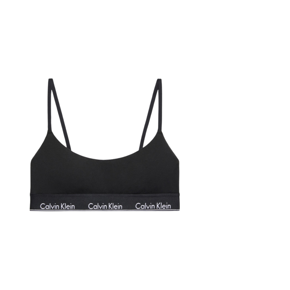 (W) 캘빈 클라인 x 제니 모던 코튼 라이틀리 라인드 브라렛 블랙 뷰티((W) Calvin Klein x Jennie Modern Cotton Lightly Lined Bralette Black Beauty) - 1