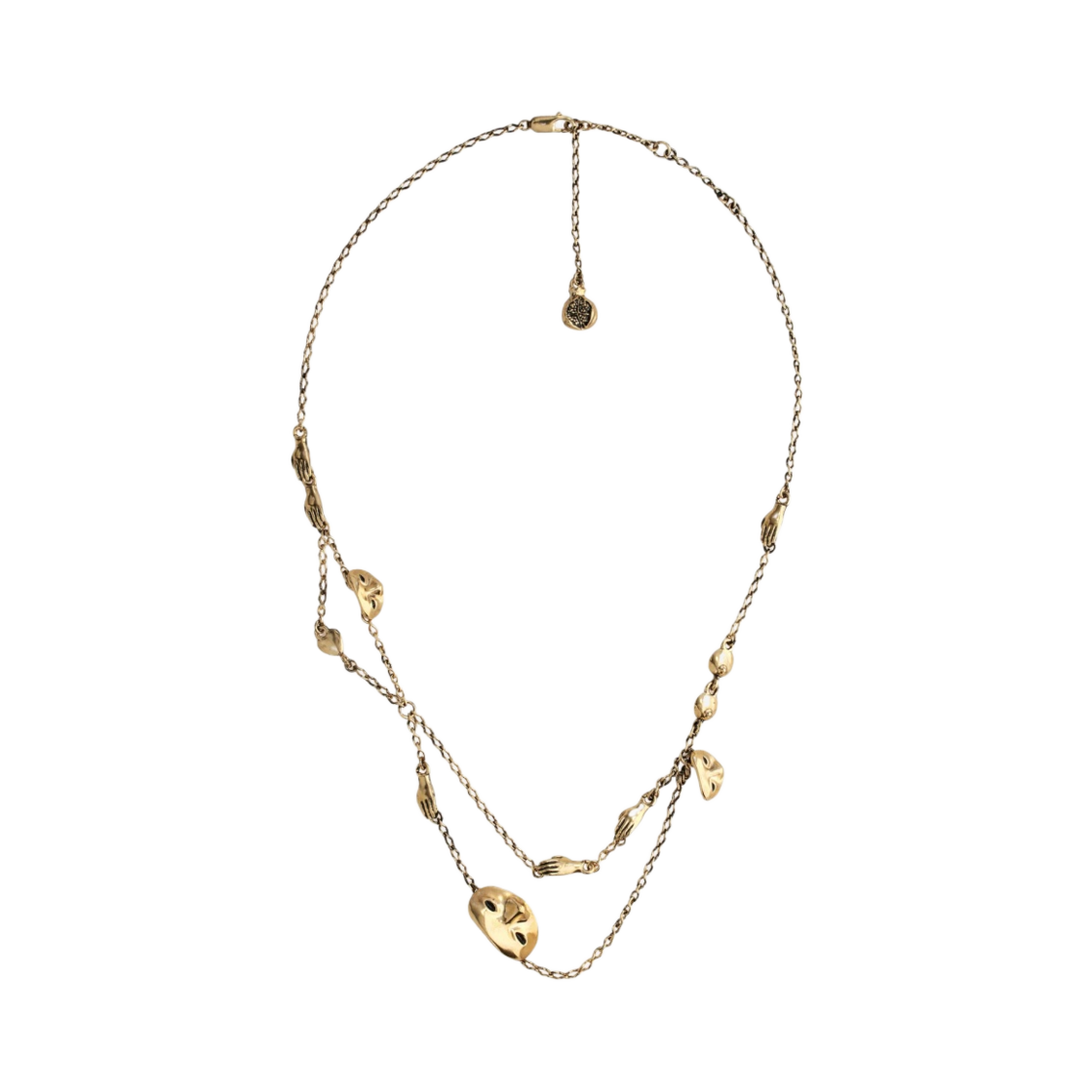 JW0019-LO036-575 (W) Lemaire Brass Estampe Necklace Old Gold