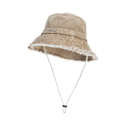 Allincomplete Denim Bleaching Safari Hat Camel