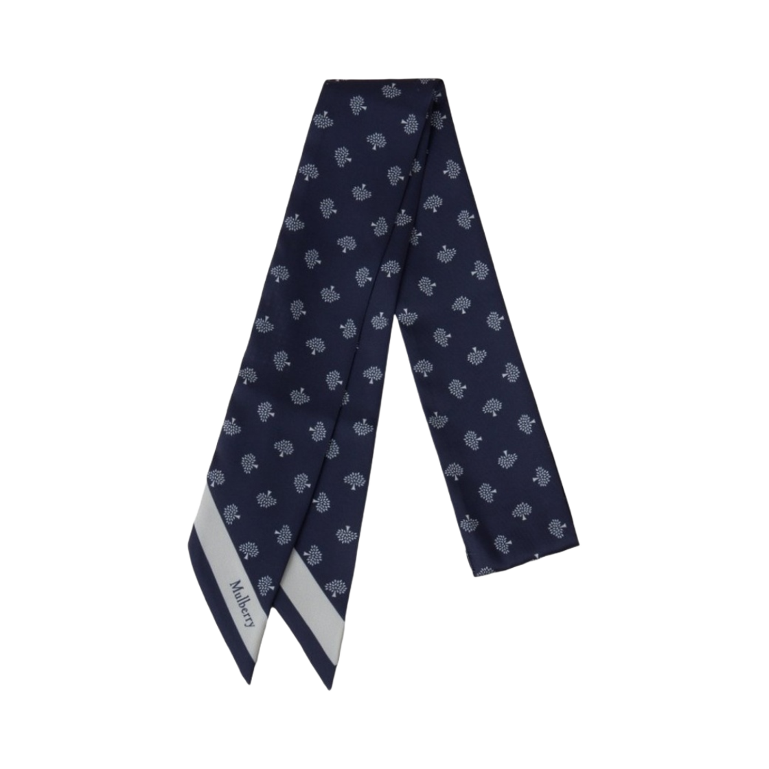 VS4774-984U888 (W) Mulberry Recycled Polyester Tree Skinny Scarf Night Sky