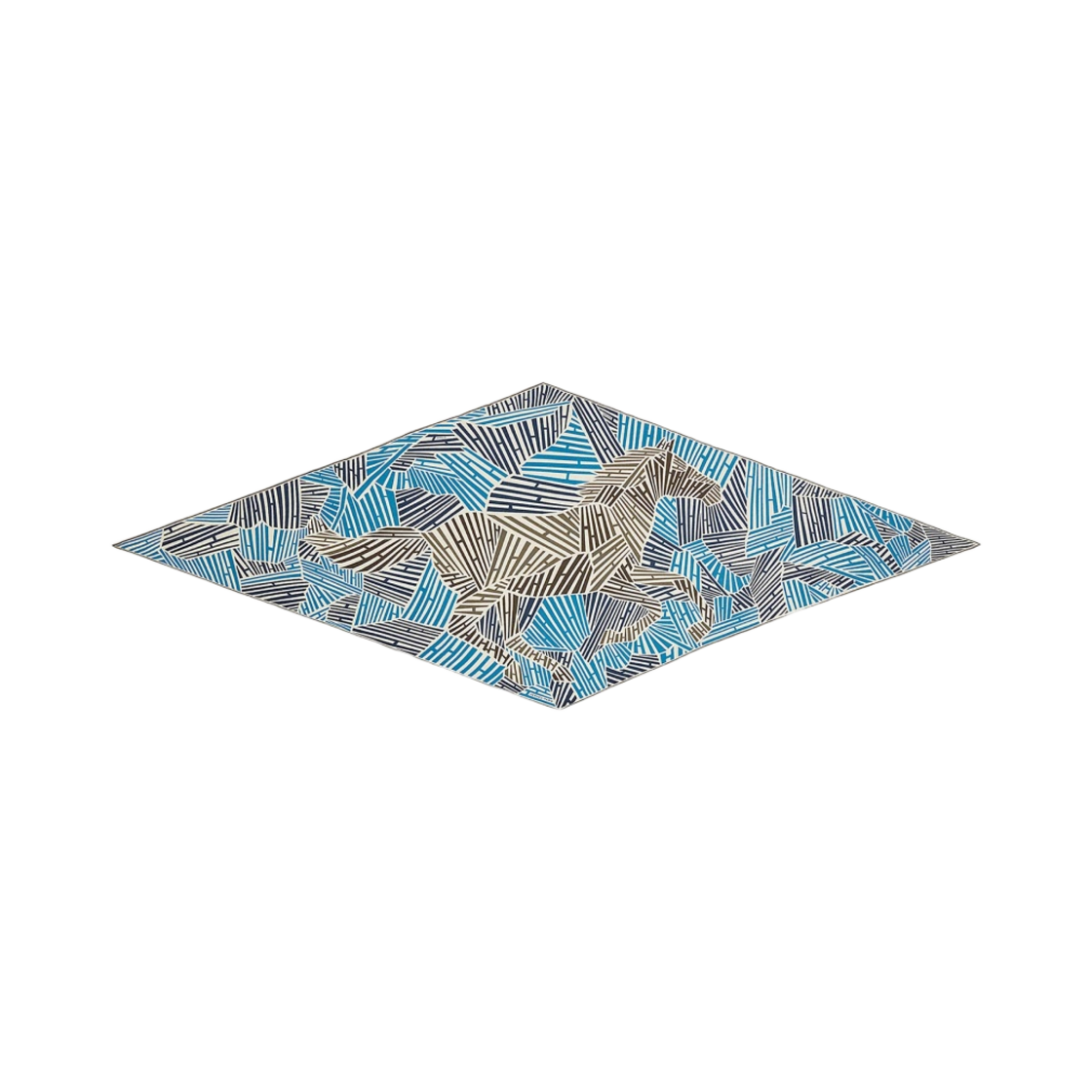 H434003T13 Hermes Galop’H Losange Naturel Bleu Etoupe