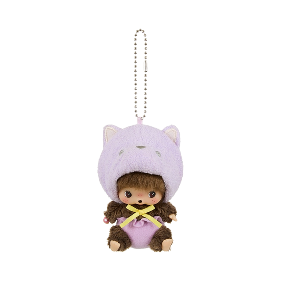 몬치치 애니멀 베비치치 SS 캣 키 체인 퍼플(Monchhichi Animal Bebichhichi SS Cat Key Chain Purple)