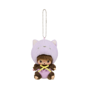 Monchhichi Animal Bebichhichi SS Cat Key Chain Purple