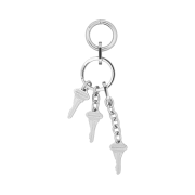 Sentiments No.462 Key Ring Silver