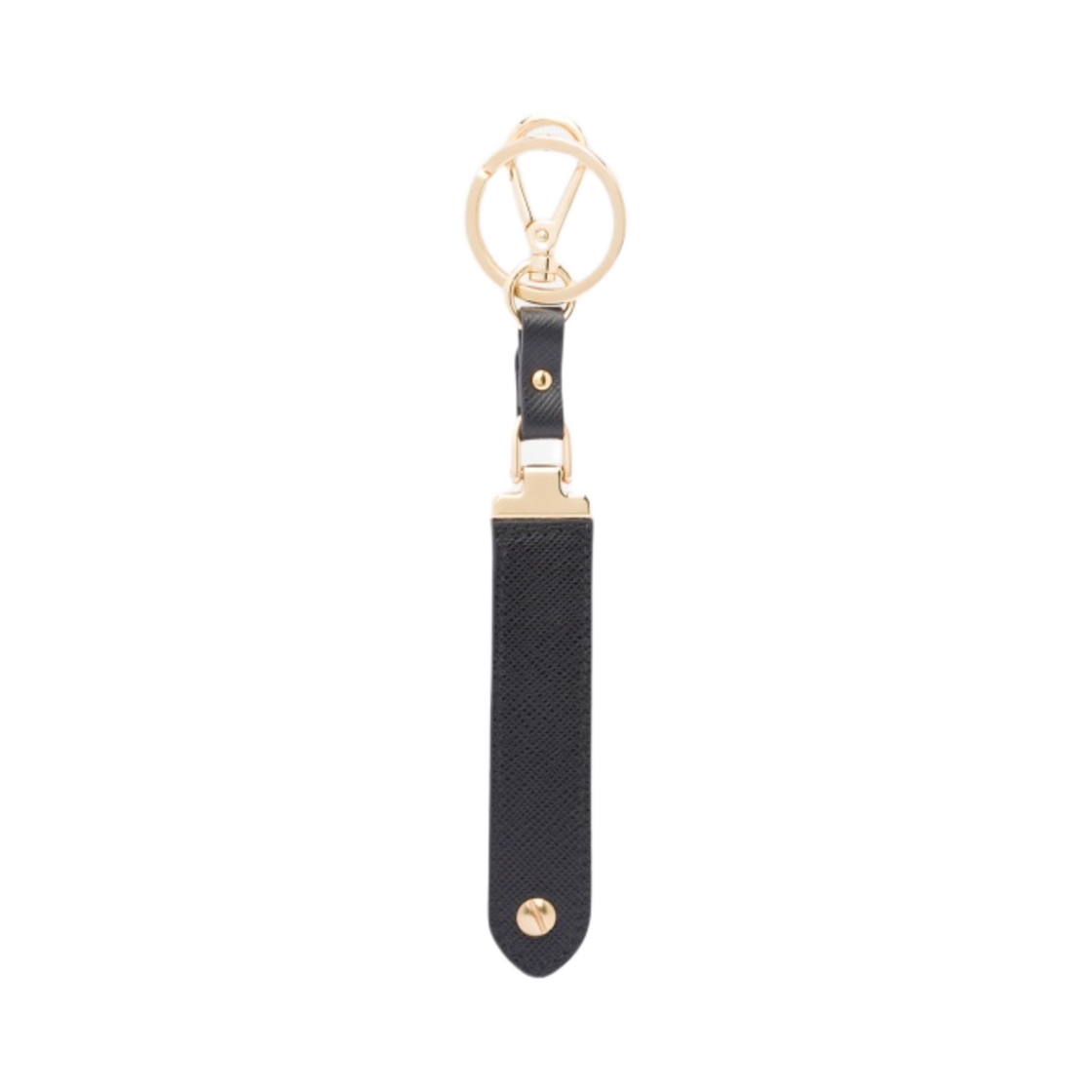 프라다 사피아노 레더 키체인 블랙(Prada Saffiano Leather Keychain Black) - 2