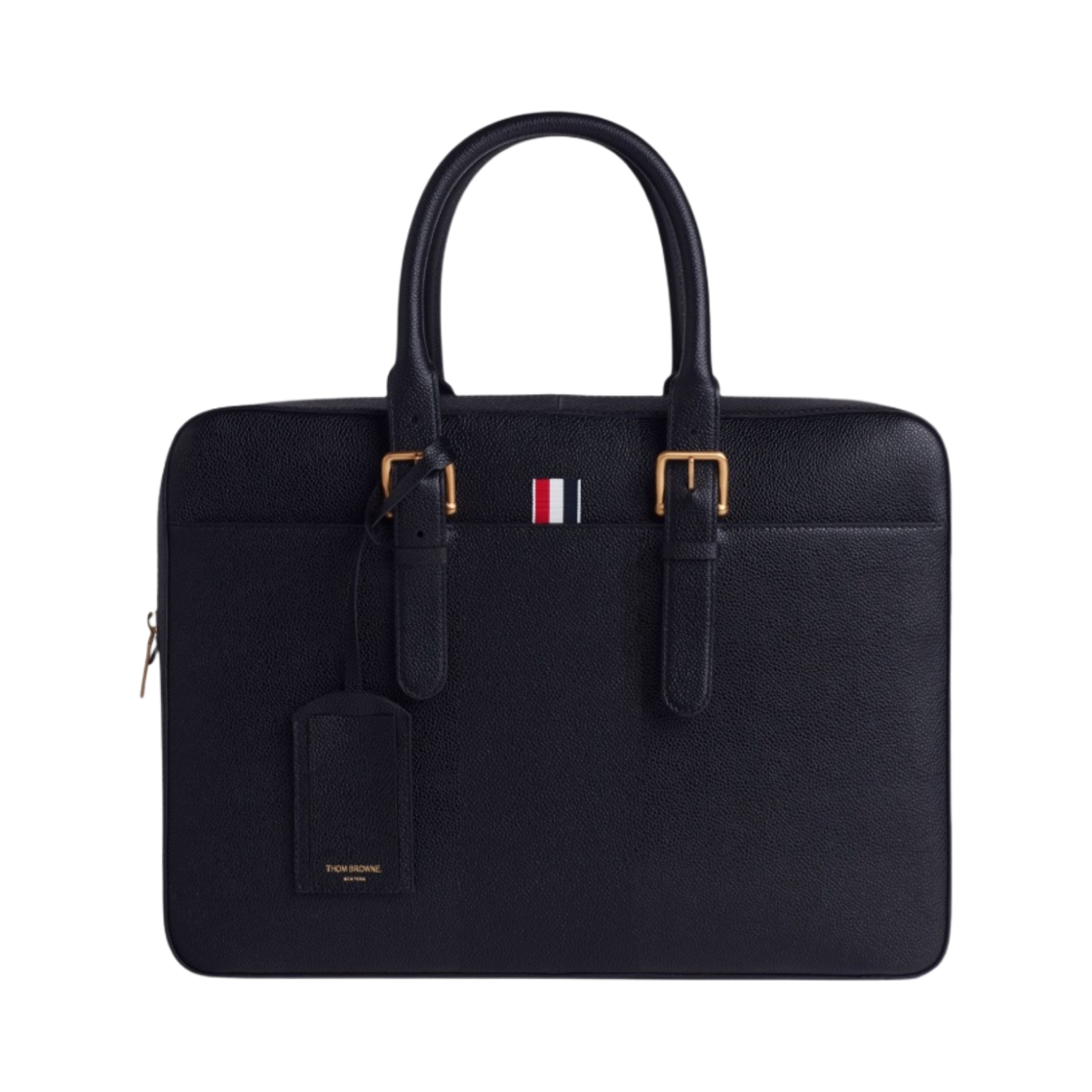 톰브라운 페블 그레인 레더 비즈니스백 블랙(Thom Browne Pebble Grain Leather Business Bag Black) - 1