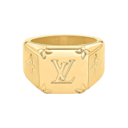 Louis Vuitton Monogram Signet Ring Gold