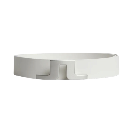 GMAC08024-0000 J.Lindeberg Bridger Leather Belt White