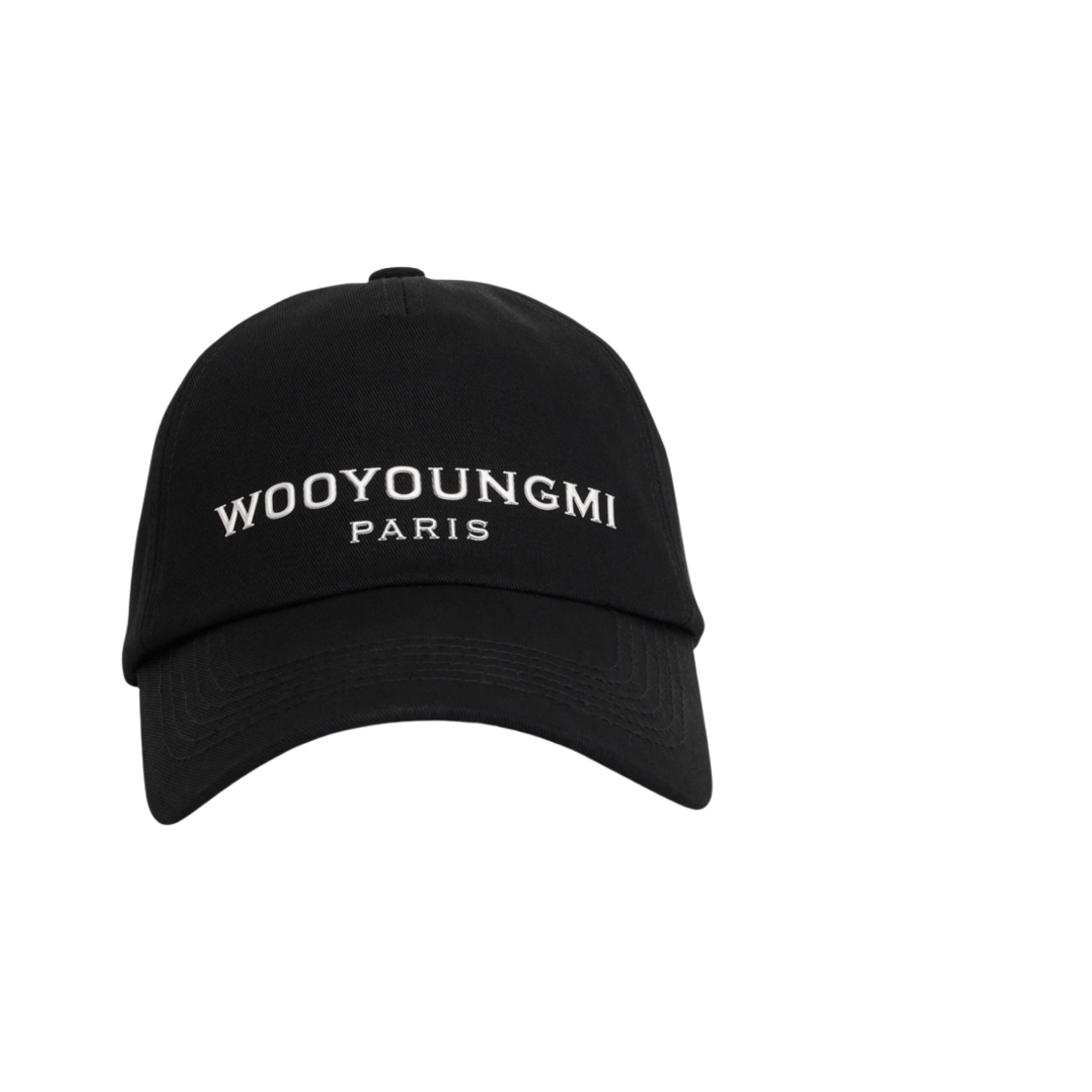 W241AC52663B Wooyoungmi Aurora Embossed Ball Cap Black - 24SS