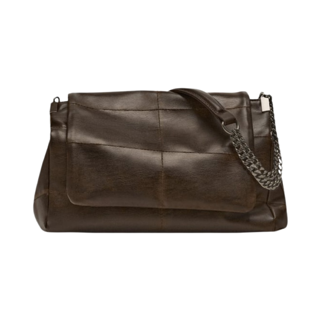 6360/615,310/700 Zara Rock Flap Shoulder Bag Brown