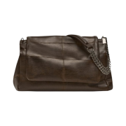 Zara Rock Flap Shoulder Bag Brown
