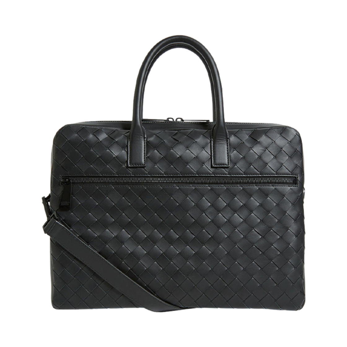 601065VCPQ18984 Bottega Veneta Intrecciato Briefcase Black