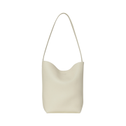 The Row Medium N/S Park Tote in Leather Ivory